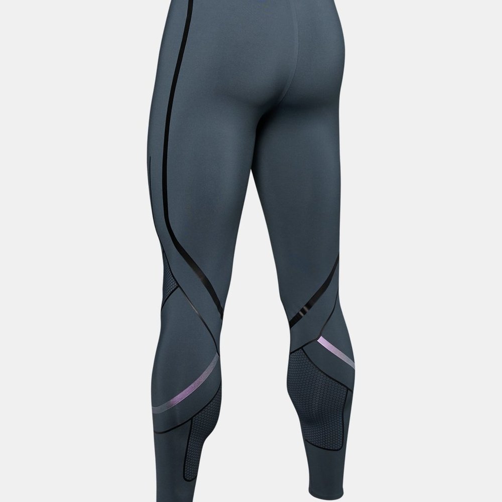 UNDER ARMOUR UA Rush Graphic Compression Leggings Celliant Green 1345198-073 M L - Picture 2 of 6